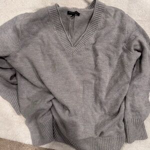 Banana Republic grey v neck sweater